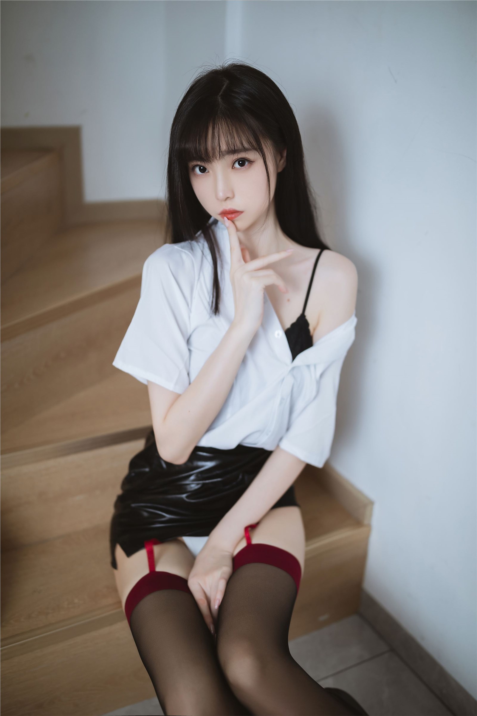 Xu Lan LAN - NO.033 Black Silk Leather Skirt(54)